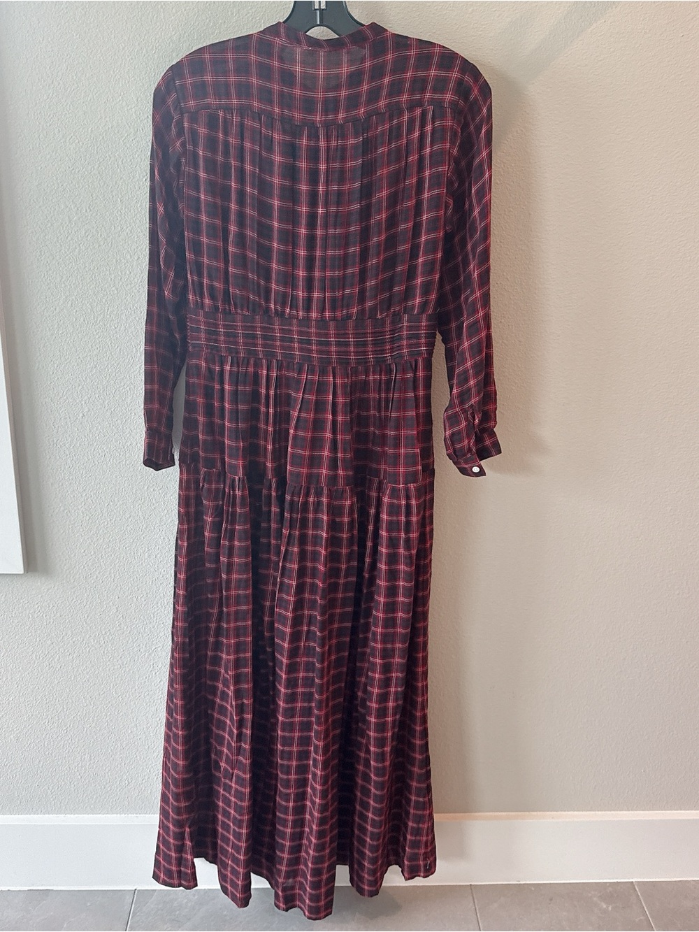 NWOT DÔEN Annika Dress Rouge Countryside Plaid - Picture 8 of 11